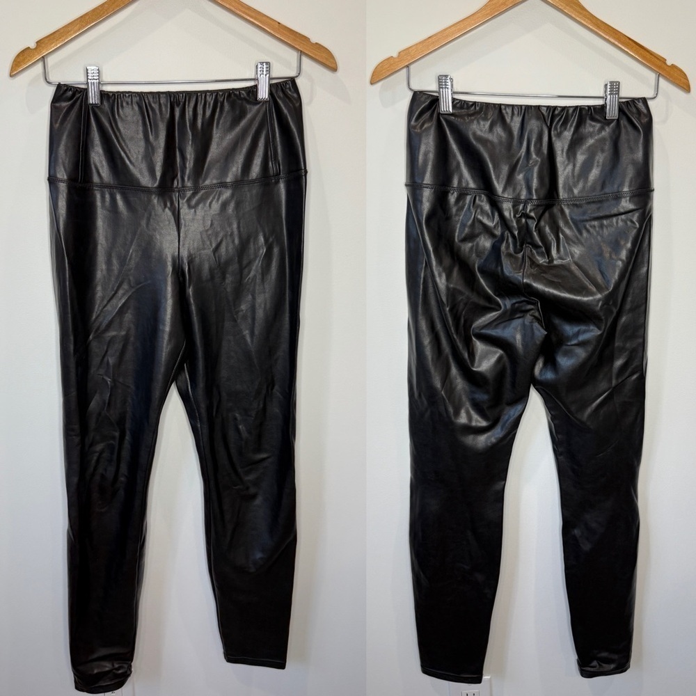 Aritzia Wilfred Free Daria Black Vegan Leather High Rise Leggings